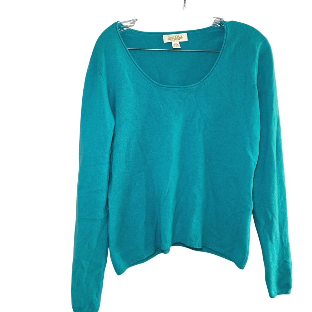Peck & Peck Vibrant Teal Crew Neck Sweater